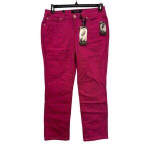 Nine West Date Night Pants Womens Size 4/26 Red Raspberry Cotton Blend